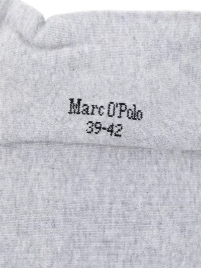 Marc O'polo Logo-intarsia Socks (pack Of Two) In Gray