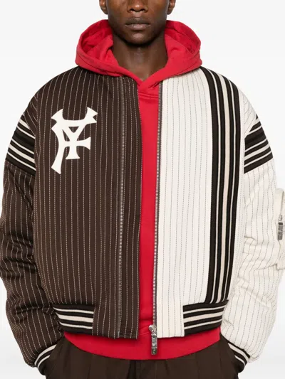 Pdf Ryan Bomber Jacket With Structured Collar And Ribbed Trim In Brown