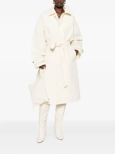 Calvin Klein Collection Marisol Belted Coat In Neutral