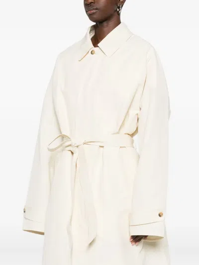Calvin Klein Collection Marisol Belted Coat In Neutral