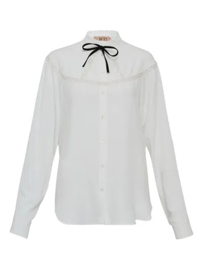 荷叶边蕾丝细节罩衫