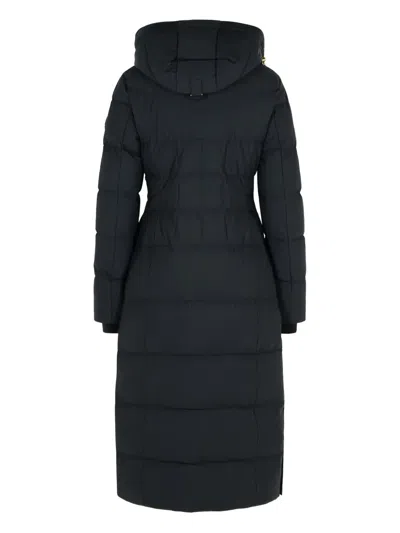 Moose Knuckles Jocada Long Black Polyamide Blend Down Jacket In Black