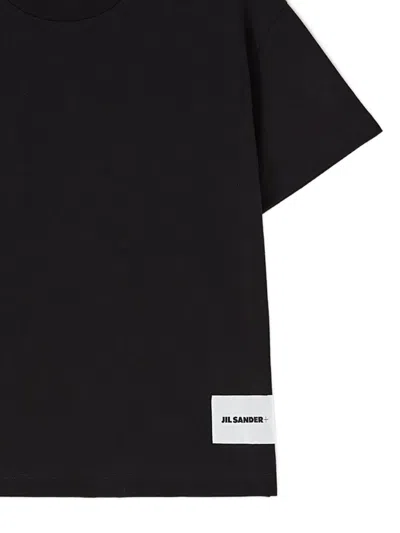 Jil Sander Organic Cotton 3 Pack T-shirt In Black