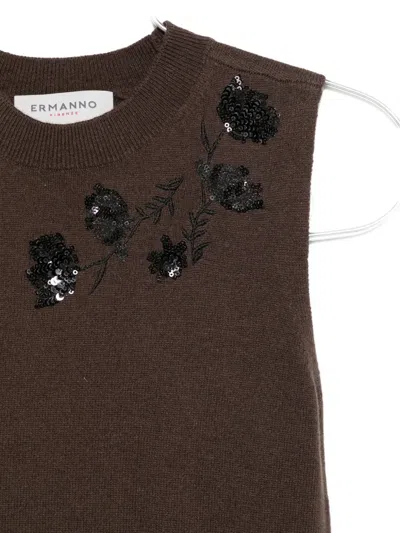 亮片缀饰无袖上衣