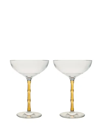 La Doublej Bamboo Coupe Set Of 2 In Yellow