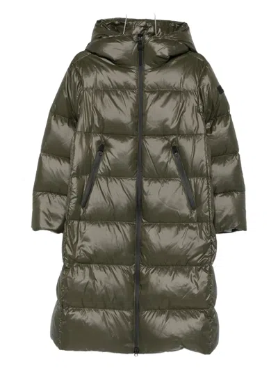 Peuterey Selectric Midi Down Jacket In Green