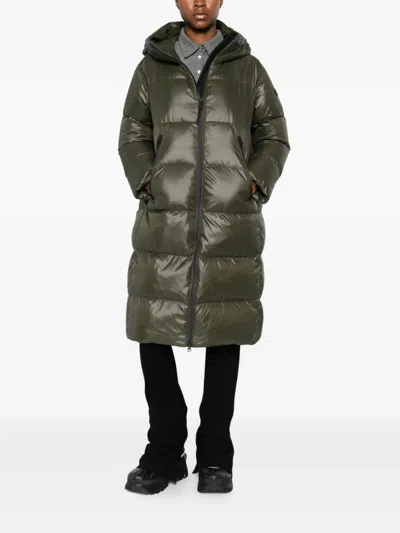 Peuterey Selectric Midi Down Jacket In Green