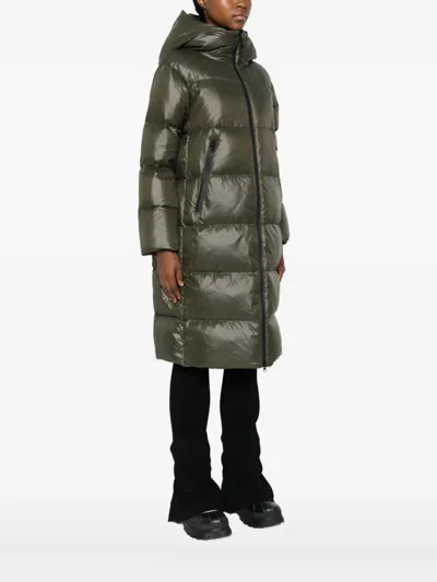 Peuterey Selectric Midi Down Jacket In Green