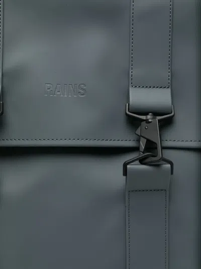 Rains Logo Embossed Backpack In Gray