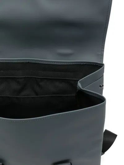 Rains Logo Embossed Backpack In Gray