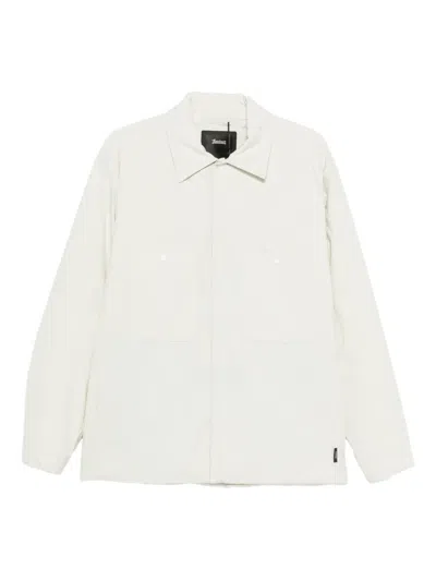 Laminar Single-breasted Coat In Neutral