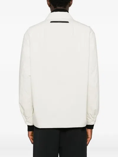 Laminar Single-breasted Coat In Neutral