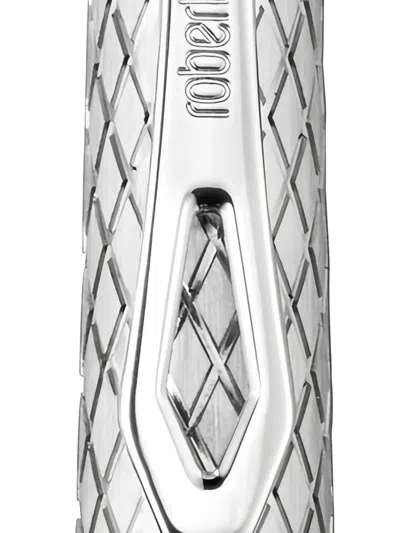 Roberto Cavalli Diamond-pattern Pen In Silver