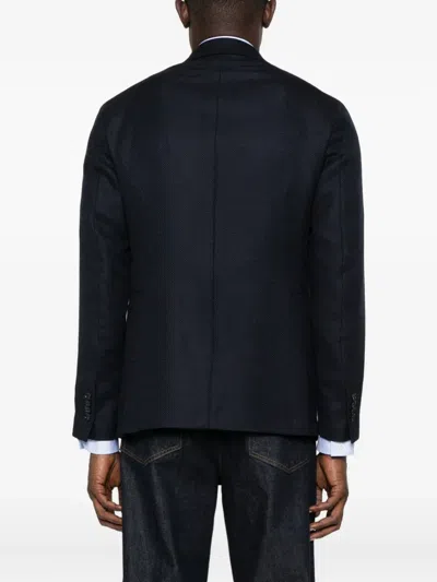Tagliatore Single-breasted Jacket In Blue