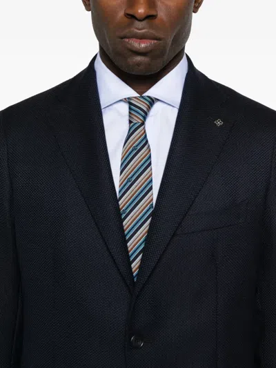 Tagliatore Single-breasted Jacket In Blue