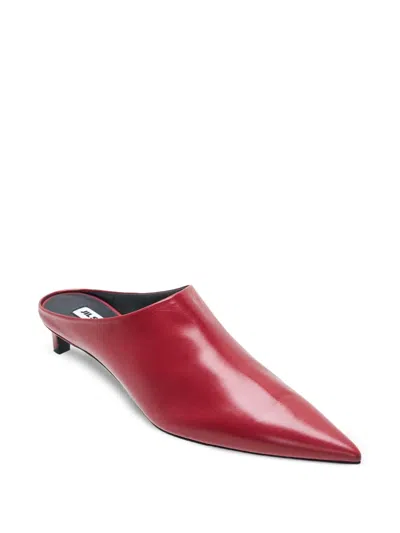 Jil Sander Pointed-toe Leather Mules In Brown