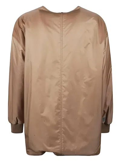 Max Mara Button Reversible Jacket In Green