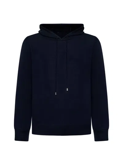 D 4.0 Blue Wool Hoodie In Blue
