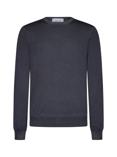 D 4.0 Grey Wool Crewneck Sweater In Gray