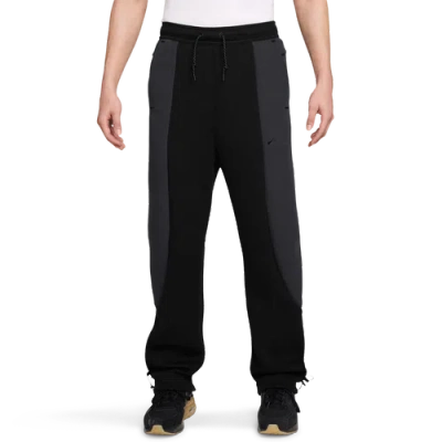 Nike Club Men's Open Hem Brushed Fleece Pants In Black