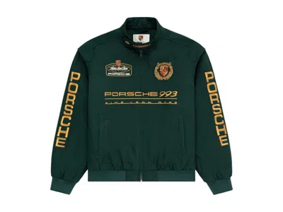 Pre-owned Aimé Leon Dore Men's Aime Leon Dore X Porsche 993 Turbo Racing Jacket In British Racing Green
