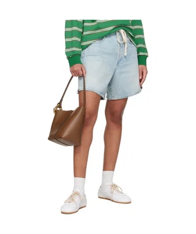 Citizen Of Humanity Brynn Drawstring Denim Shorts In Blue