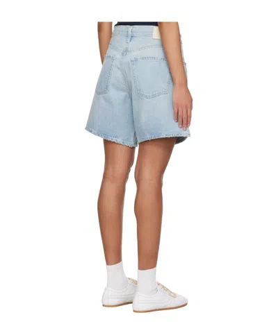 Citizen Of Humanity Brynn Drawstring Denim Shorts In Blue