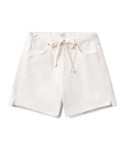 Citizen Of Humanity Citizens Of Humanity Brynn Drawstring Denim Shorts In White