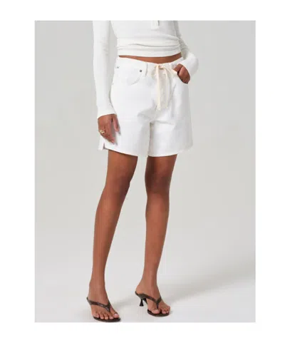 Citizen Of Humanity Citizens Of Humanity Brynn Drawstring Denim Shorts In White