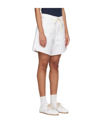 Citizen Of Humanity Citizens Of Humanity Brynn Drawstring Denim Shorts In White