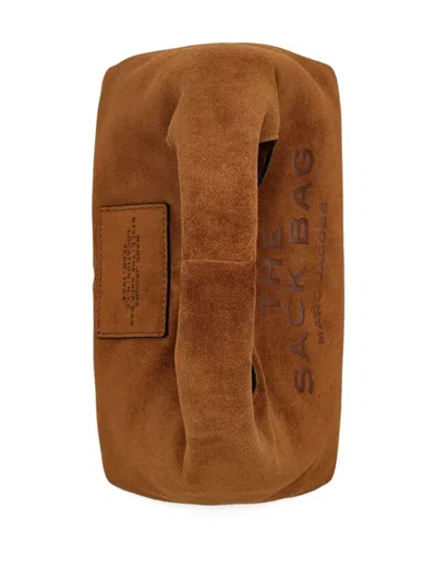 Marc Jacobs The Mini Sack Suede Leather Hobo Bag In Brown