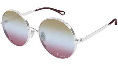 Chloé Full Frame Sunglasses In Metallic