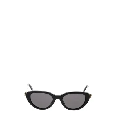 Bvlgari Serpenti Forever Acetate Oval Sunglasses In Black
