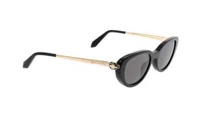 Bvlgari Serpenti Forever Acetate Oval Sunglasses In Black