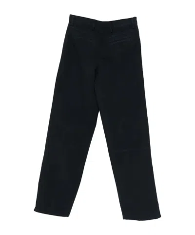 Dries Van Noten Straight Leg Trousers Double Zipper Detail In Black