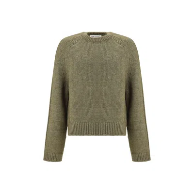 Our Legacy True Roundneck Wool And Silk Sweater In Green