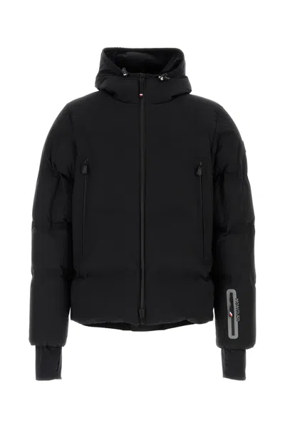 Moncler Grenoble Black Stretch Nylon Angren Down Jacket In Blue
