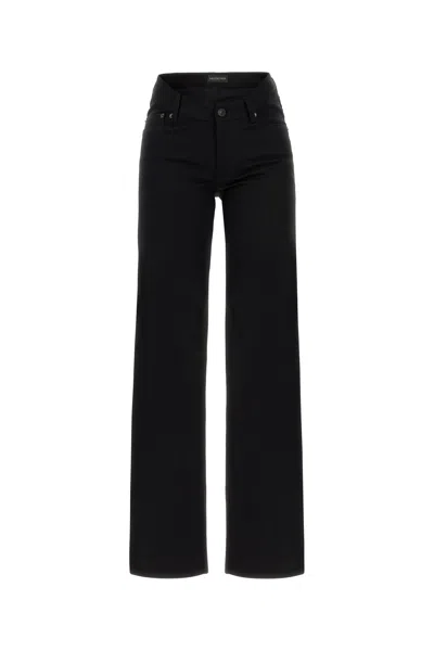 Balenciaga Flared Leg Jeans With Pockets And Loops In Black