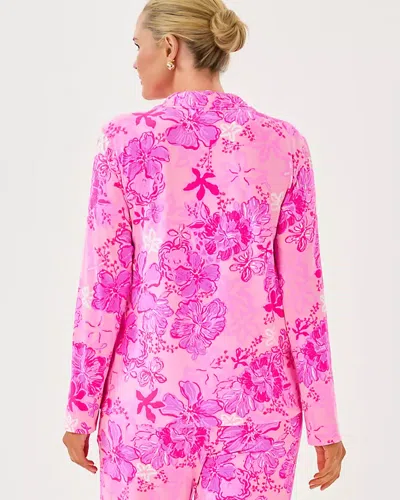 Lilly Pulitzer Pajama Knit Button-up Top In Multi