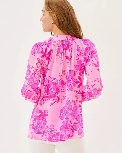 Lilly Pulitzer Elsa Silk Top In Pink