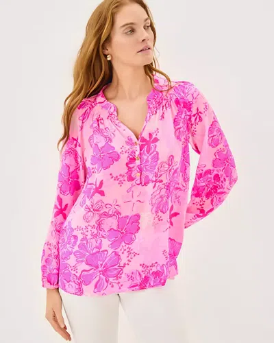 Lilly Pulitzer Elsa Silk Top In Pink