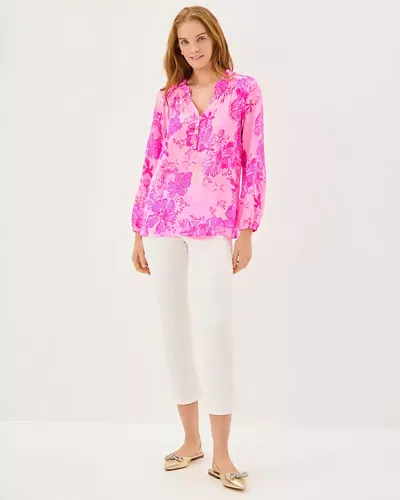 Lilly Pulitzer Elsa Silk Top In Pink