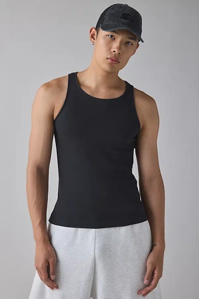 Standard Cloth Slim Ribbed Tank Top In Black, Men's At Urban Outfitters In Black
