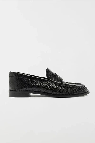 Schutz Snakeskin Tyche Loafer In Black, Women's At Urban Outfitters In Black