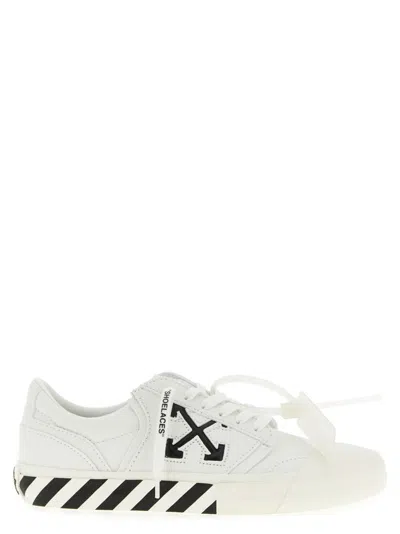 Off-white Low-top Sneakers With Graphic Arrow Detailing In White