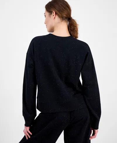 Id Ideology Women's Fleece Crewneck Sweatshirt, Macy's Exclusive In Black