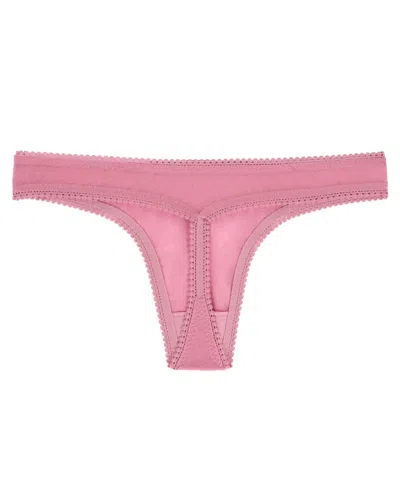 On Gossamer Mesh Hip G-string In Pink