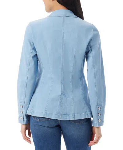 Gloria Vanderbilt Women's Denim One-button Blazer In Blue