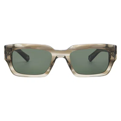 Mr Leight Mr. Leight Maverick S Semi-flat Pure G15 Rectangular Unisex Sunglasses Ml2037 Cstgry-pw/sfpg15 51 In Brown