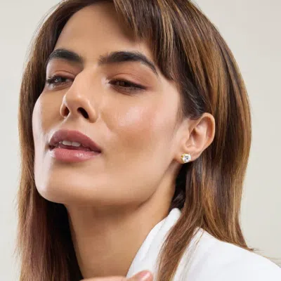 Brilliant Diamond 3 Carat Round Lab Grown Diamond Stud Earrings In 14k Yellow Gold In Yellow